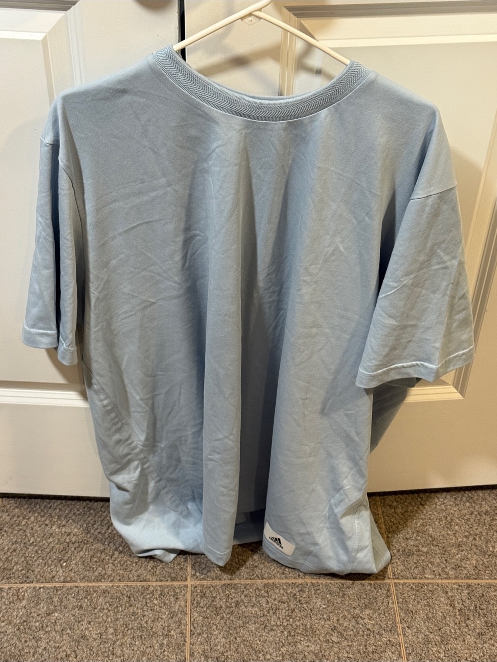 adidas Light Blue Men's Short-Sleeve Crew Tee